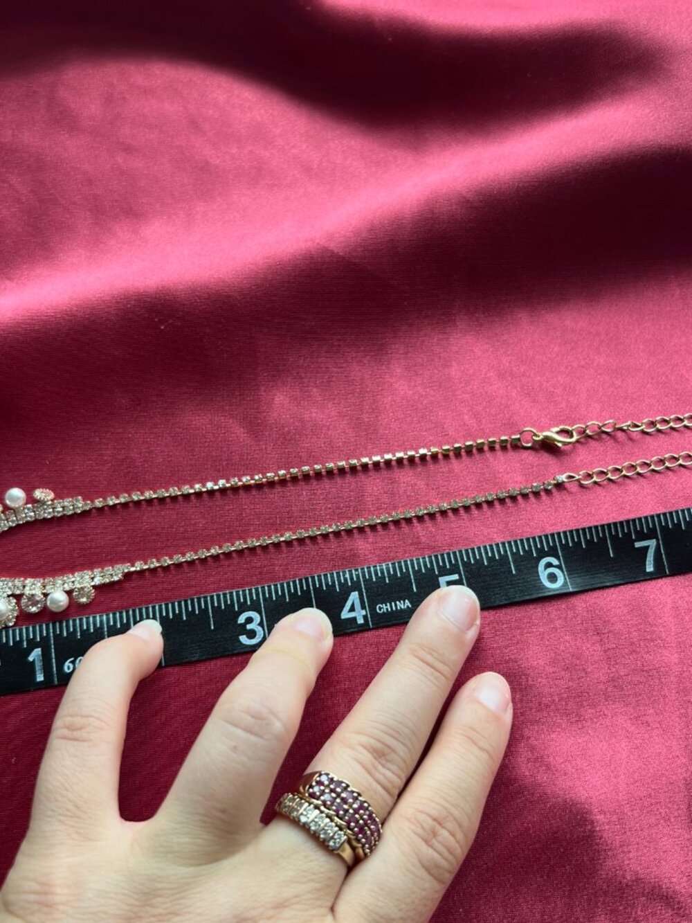 3 Piece Rhinestone Jewelry Set - Picture 3 of 8